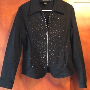 Christine Alexander jeweled Black Jacket. Size M
